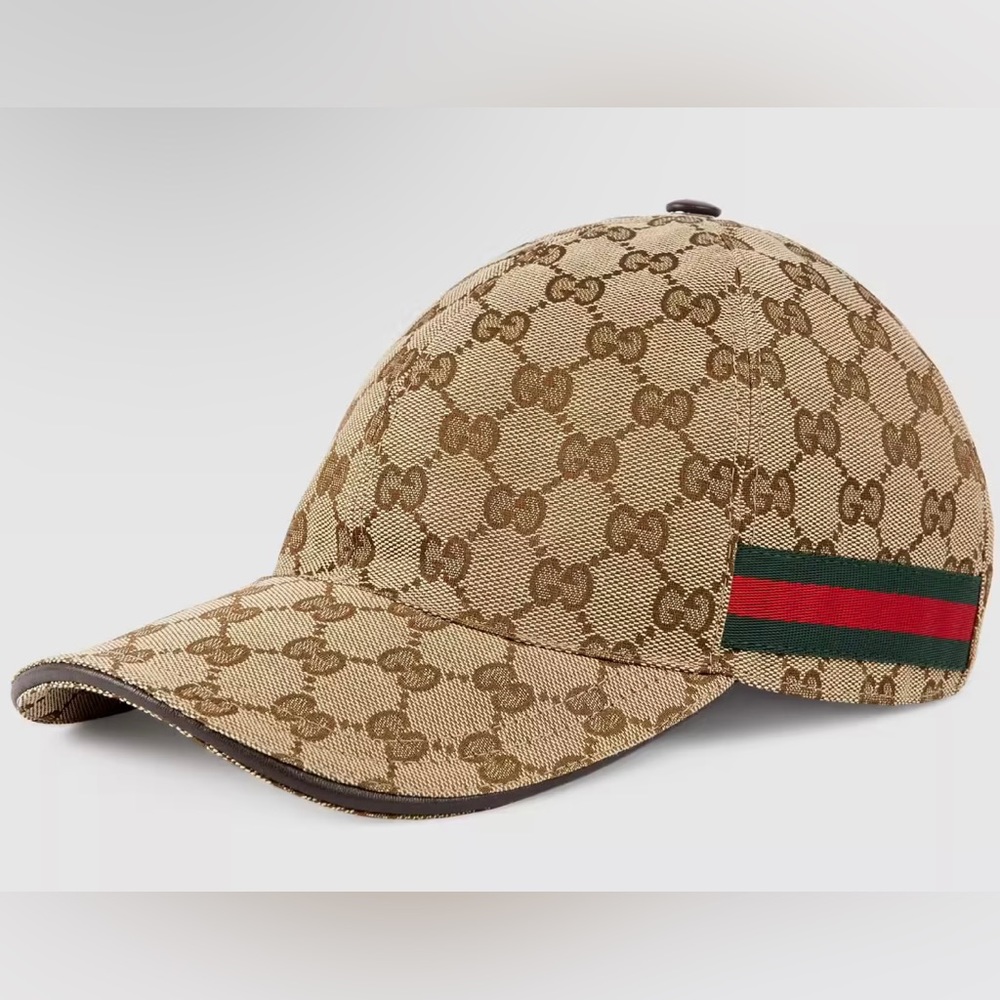 Gucci Original GG Canvas Baseball Hat With Web Size M